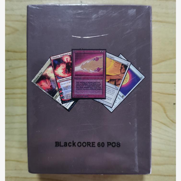 60dílná sada černých základních karet Magic The Gathering, hrací karty MTG Proxy