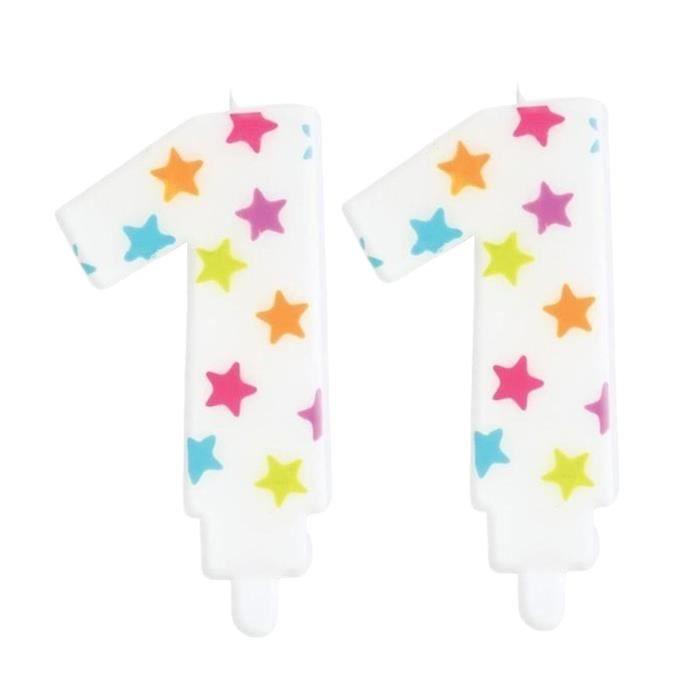 Bougies d'anniversaire chiffre 1 - SCRAPCOOKING - Décoration de fête - Enfant - Blanc