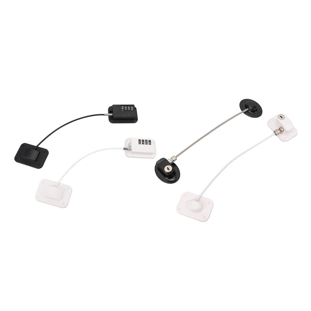 2PCS Set Refrigerator Lock Strong Adhesive Hole Free ABS Fridge Door Child Proof Lock for Cabinet