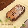 Walnut Chinese Style Solid Wood Tea Tray for Gongfu Tea Ceremony - Compact Water Storage for Home or Office Use