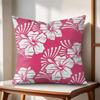 Hawaiian Flowers Cushion Cover Natural Linen Organic Fabric DoubleSided Printing Couch Pillow Covers Home Decor