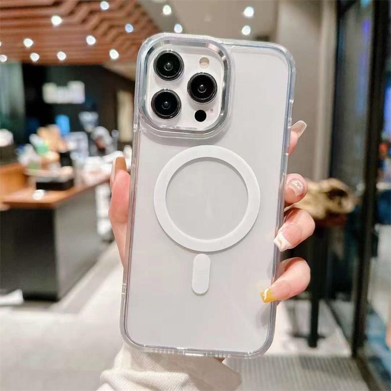 Modische bonbonfarbene magnetische Handyhülle für iPhone 15 14 13 12 11 Pro Max X XS XR XS Max TPU stoßfeste Abdeckung