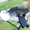 Mobile Phone Holder Mini Sunshade Umbrella Parasol Rainproof Polyester Mobile Umbrella Motorcycle Bicycle Decoration Accessories
