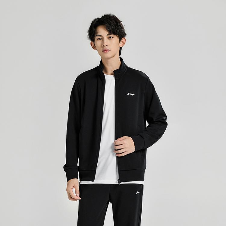 Li Ning Sweatshirts Unisex Stand Collar Moderate Regular AWDUA23-1