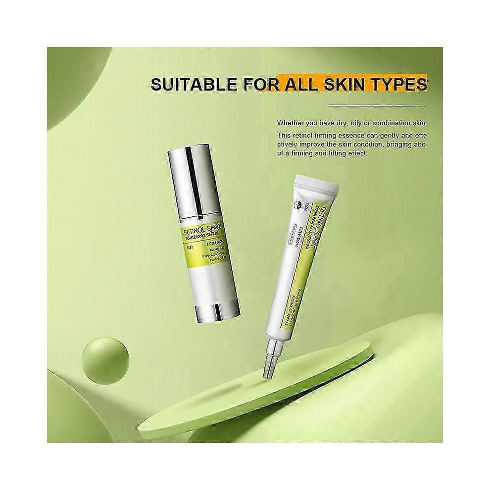 El Vita A Retinol Shot Reforzador Reafirmante Sérum Reafirmante y Crema para Ojos con Retinol - Set para el Cuidado de la Piel Antiedad