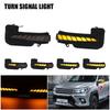 2PCS LED Dynamic Turn Signal Side Rearview Mirror Indicator Blinker Light for Toyota Fortuner Hilux Innova 2016+,Yellow