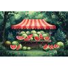 Fruit Cart Garden Photography Background Watermelon Strawberry For Summer  Kids Portrait Baby Shower Party Backdrop Decoration