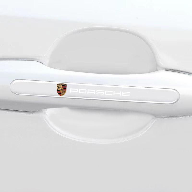 4Pcs Car Door Handle Protector Sticker Auto Styling For Porsche Boxster Cayenne Panamera Macan Cayman 911 918 996 917 991