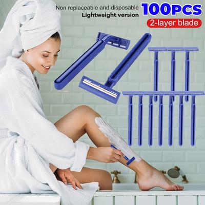 100-10PCS Stainless Razor Blades Disposable Hospitality Quality Shavers High End Twin Blade Razors for Men Men Body Trimmer