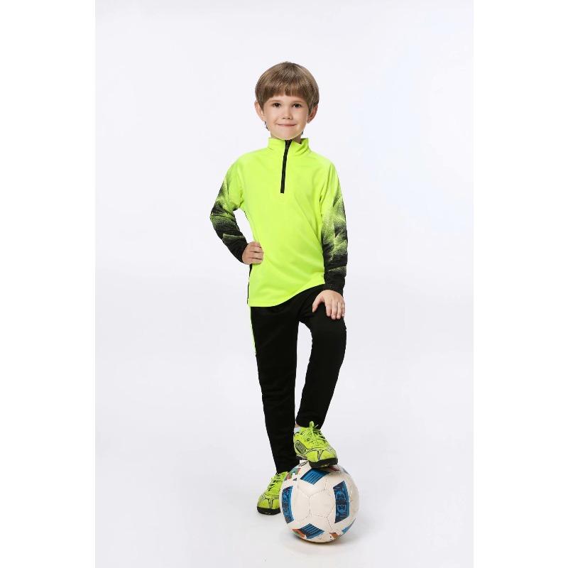 Football Jersey Children'S Quick-Drying Suit Football Jersey Sports Suit Autumn And Winter Long-Sleeved Training Jersey Girls' Primary School Students