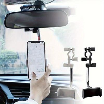 1 Stück 360° drehbarer Rückspiegel-Handyhalter, verstellbar, wasserdicht, ist eine ideale Wahl für Zubehör für den Fahrzeuginnenraum