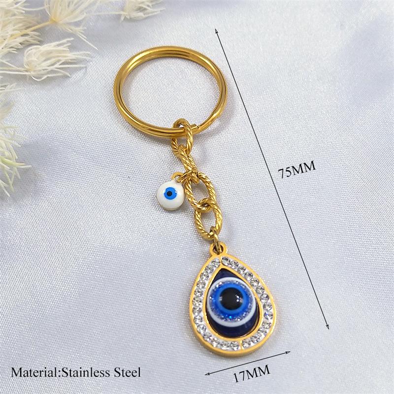 Turkish Evil Eye Necklace Stainless Steel Silver Color Blue Lucky Eyes Water Drop Necklaces Jewelry Collier Femme N8366S01