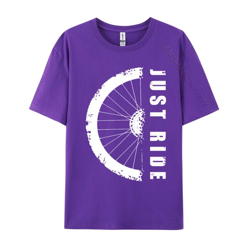 Just Ride MTB Mountainbike Einfacher Stil Baumwolle Unisex T-Shirt Comics Oberteile Hemden Neuankömmling Lässiges Oberteil T-Shirts