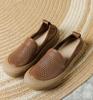 Fashion New handmade hollowed flats women's summer sandal shoes elderly woman slip on non slip moccasins mother comfortable driver shoes