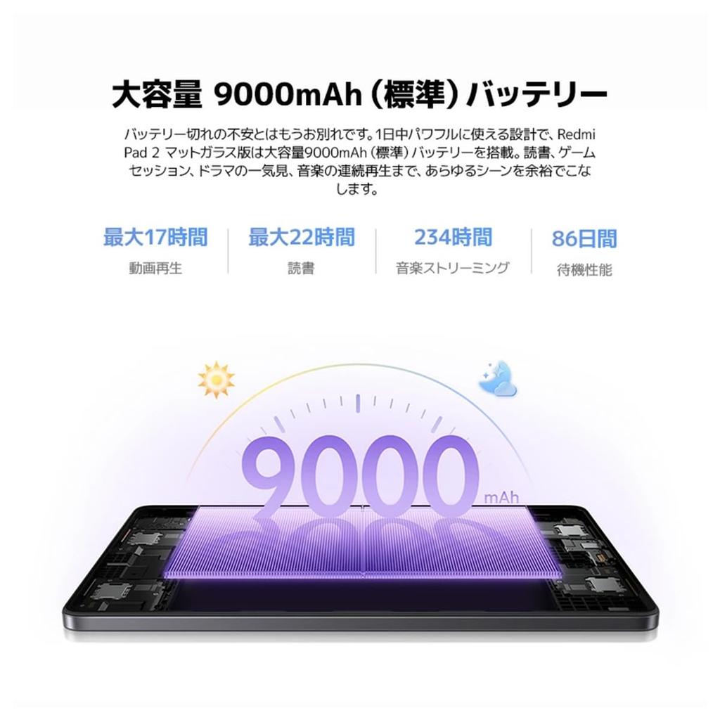 Xiaomi Tablet Redmi Pad 2 Play Redmi Pad 2 Matné sklo EVA Ochranný Jeden Redmi Stylus 9000mAh Velký Vhodný pro Všechny Lehký a Snadno Modrý