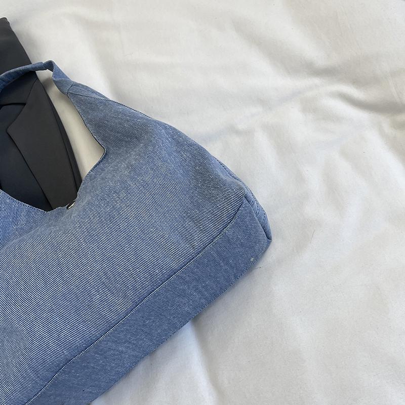 Denim Hobo Bag for Women with Oversized Design and Simple Style