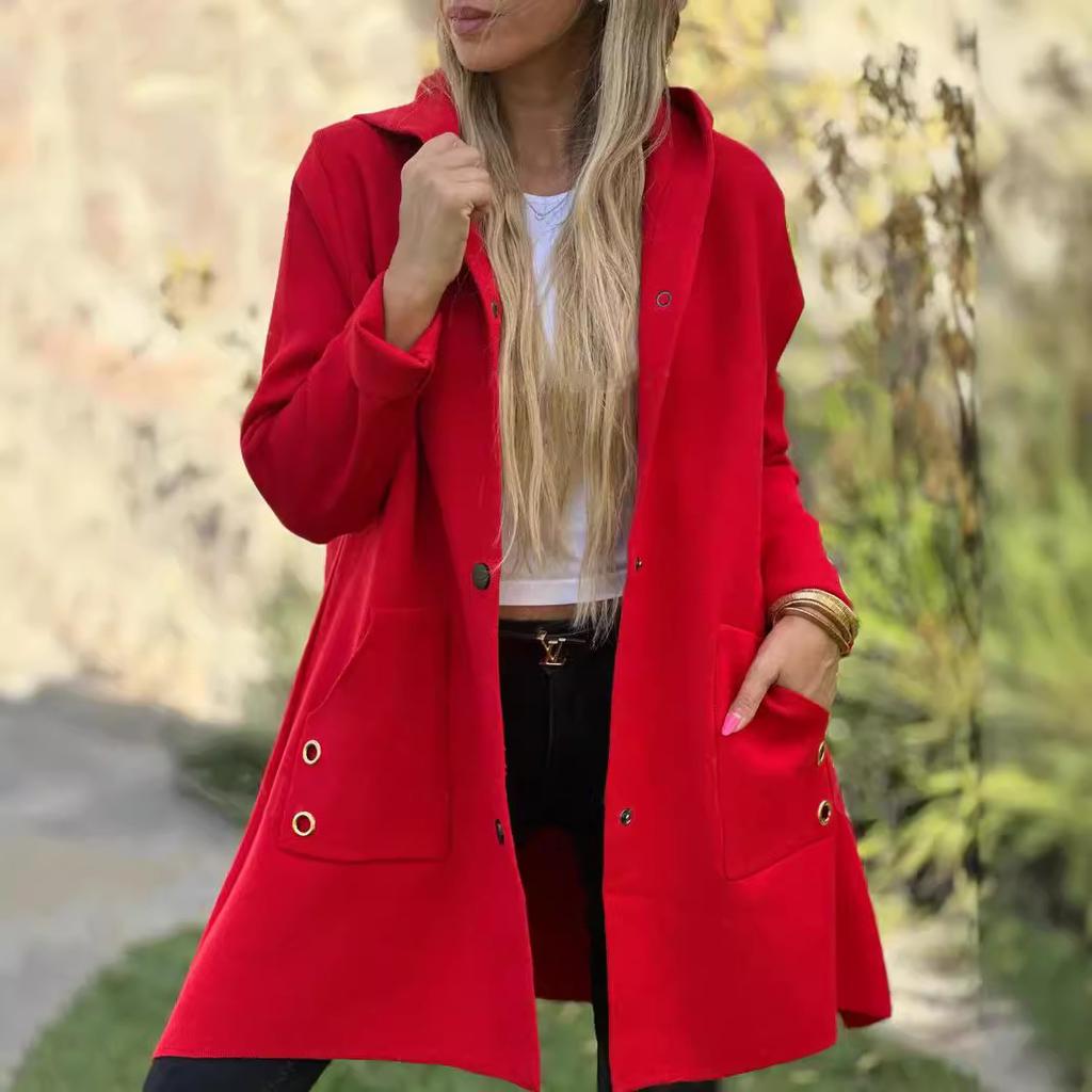 2025 Storm-Ready Hooded Jacket - Single-Breasted Melton Wool Blazer W/ Quilted Lining, Smart Casual Urban Outerwear for Work to Weekend
