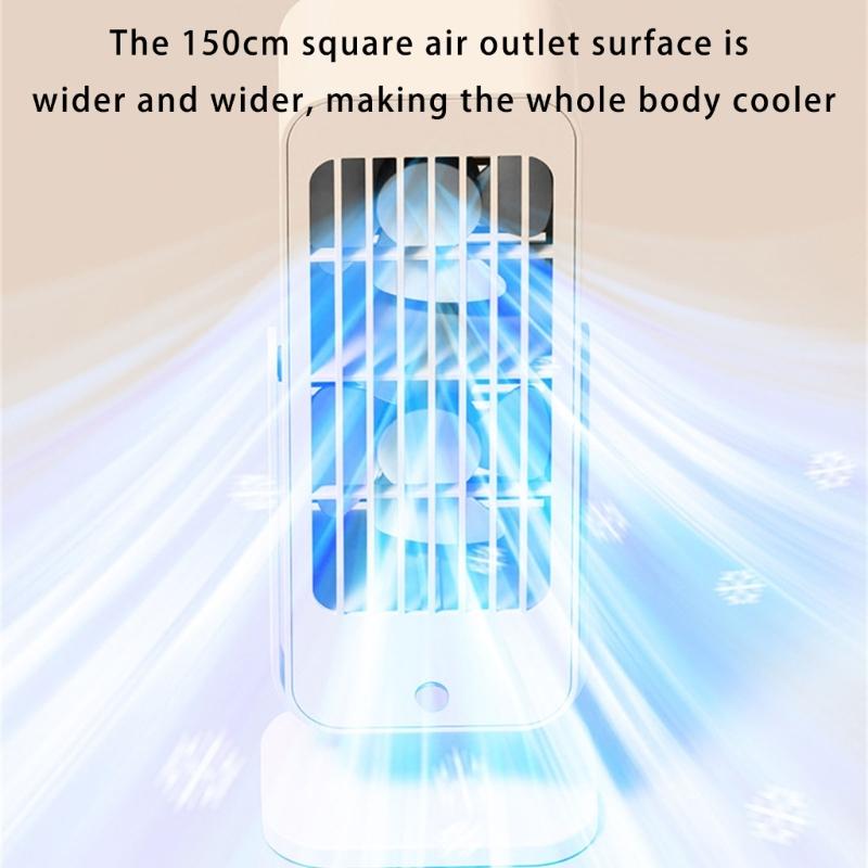 Portable Desk Fan With 3 Speed Setting USB Powered Table Tower Fan For Office Home Car Use Practical Cooling Device