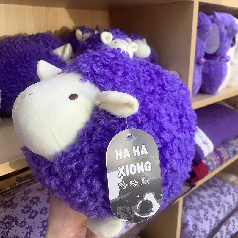 Schattig Paars Wit Schaap Pluche Speelgoed Zachte Krullende Wol Knuffeldier Lammetje Pop Voor Kinderen Volwassenen Verjaardagscadeau Huis Sofa Slaapkamer Decoratie 15cm