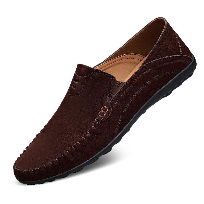 Casual Doudou Shoes Men's Shoes Leather Shoes Breathable Trend One Pedal Lazy Soft-soled Doudou Shoes