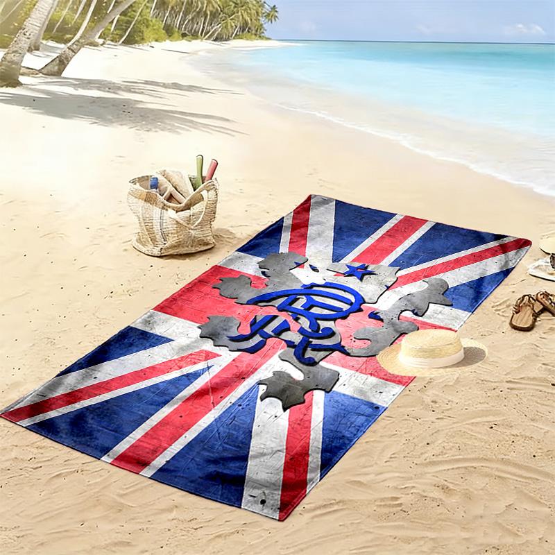 Rangers F.C. Druck Strandtuch, Großes Weiches Schnelltrocknendes Handtuch für Strand Camping Schwimmen