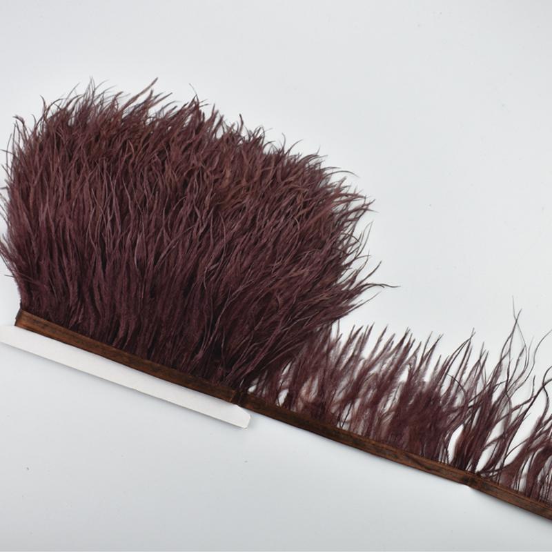 Feather1meters/Lot Natural Ostrich Feather Trimming Height 8-10cm Feathers for Crafts Ribbon DIY Wedding Party Dresss Decoration Plumes