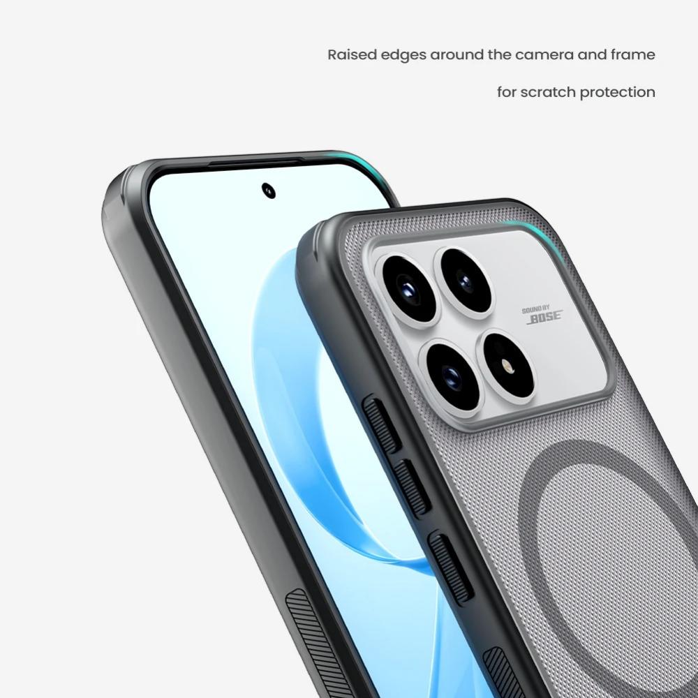 Custodia per Telefono Magnetica in Tessuto Opaco Business Technology per Xiaomi Poco F8 Pro Ricarica Wireless Magnetica Bordo Morbido a 360 Gradi Cove