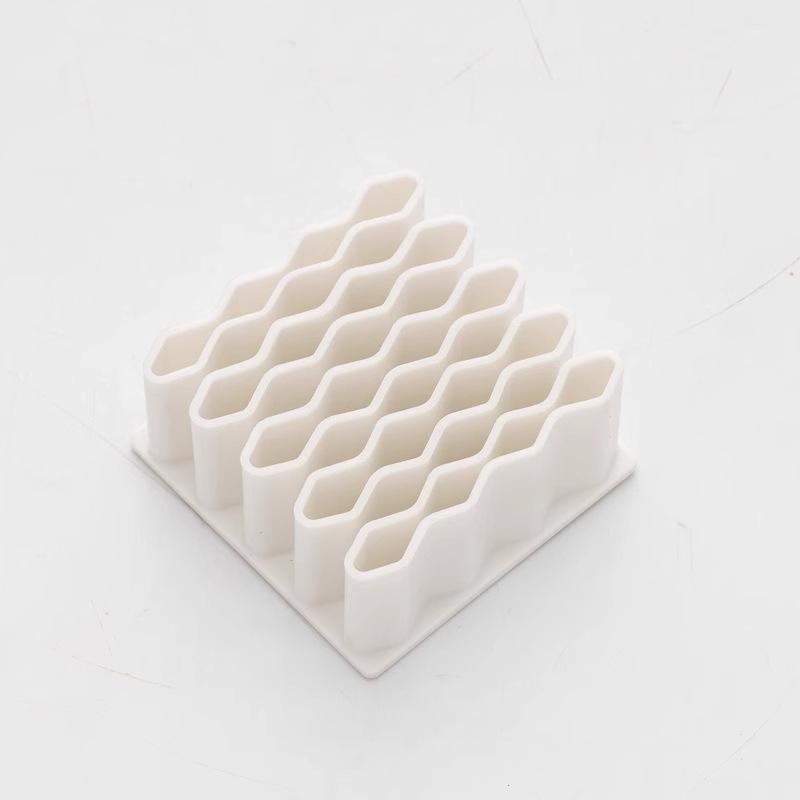 12 шт Настольный органайзер с волнообразным дизайном 5-ярусная штабелируемая стойка для хранения канцелярских принадлежностей для ручек файлов и офисных принадлежностей 1PCS белый 579₽