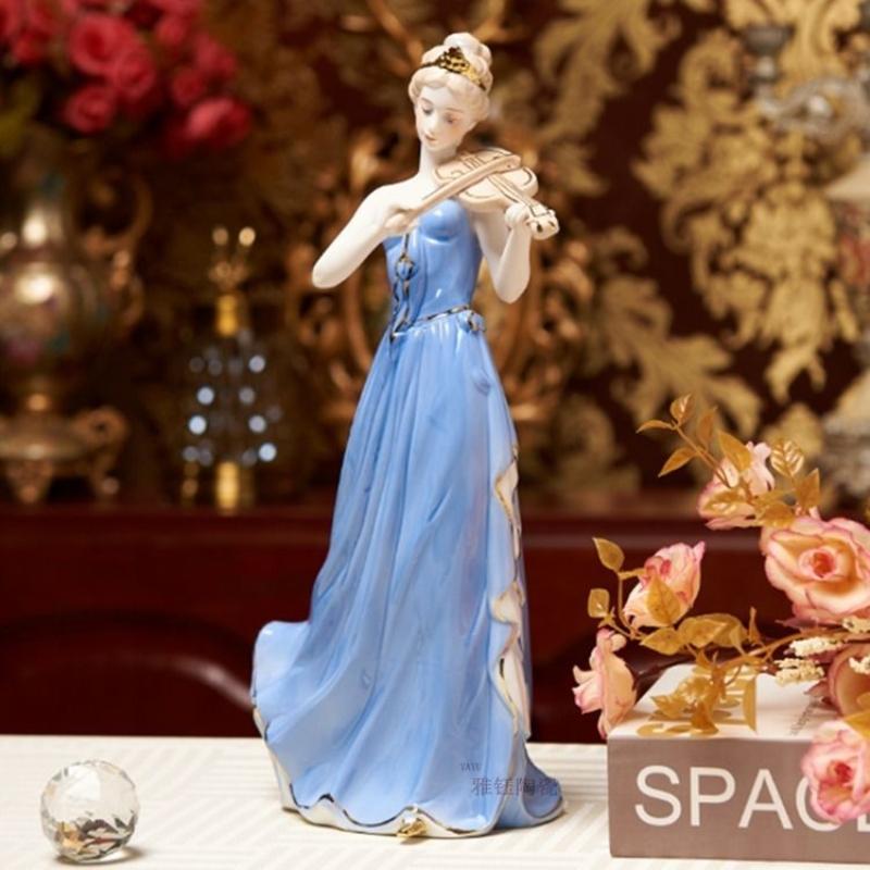 NooLim Figurine elegante Zeițe din ceramică – Statuetă din porțelan pentru decor de nuntă și cadouri pentru casă
