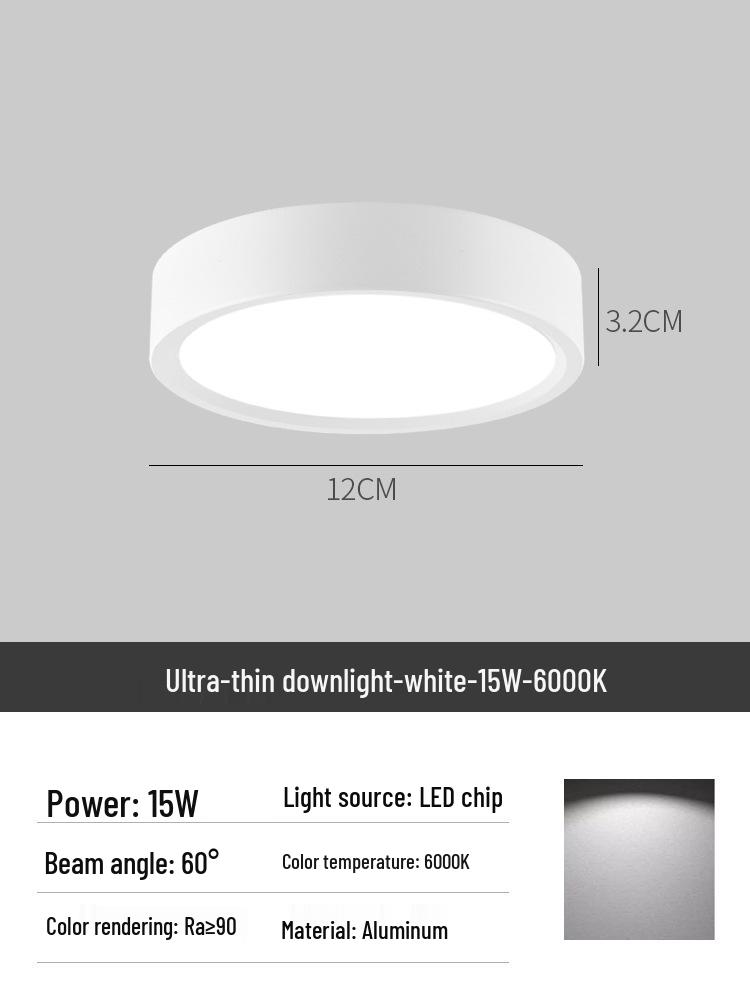 Surface Mounted Anti-Glare Round Downlight for Hallway or Foyer