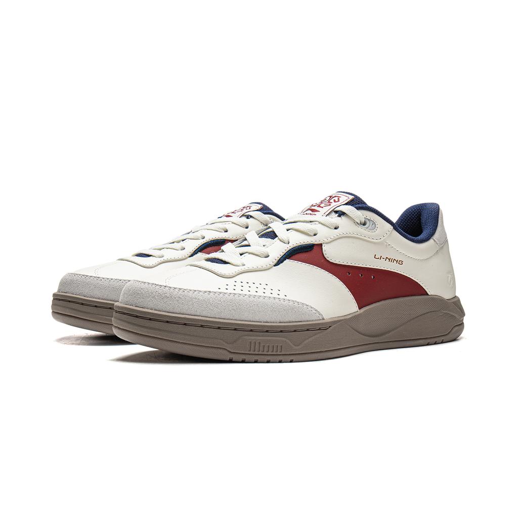 Li Ning Hedge Low top Skateboard Shoes Unisex White Red AGCW031-6