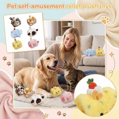 Roll Plush Pet Toys With Crinkle Sound, Squeaky Chew Toys For Dogs & Cats, Interactive Boredom Relief Toys For Puppies, Small, Medium & Large