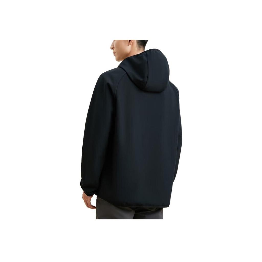 Anta Training Series Letter Zipper Hooded Jacket Men Jacket Basic-Black 952347601-4