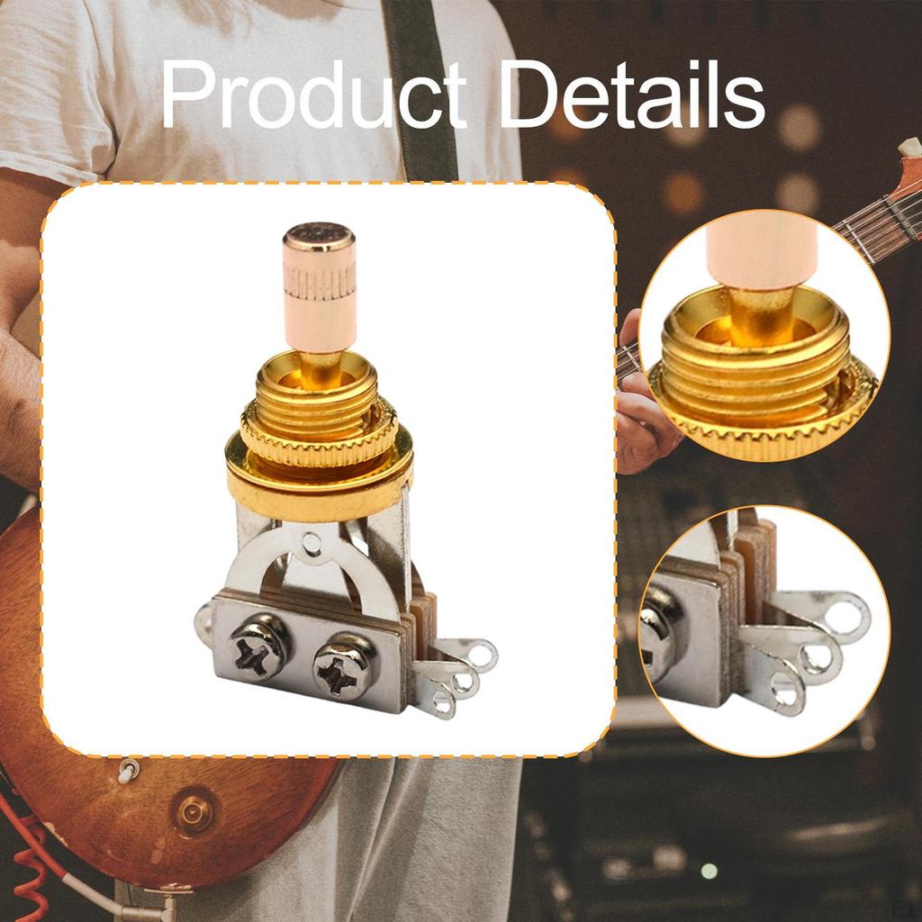 Electric Guitar 3 Way Toggle Switch Accessory Replace Pickup Selector for Adults