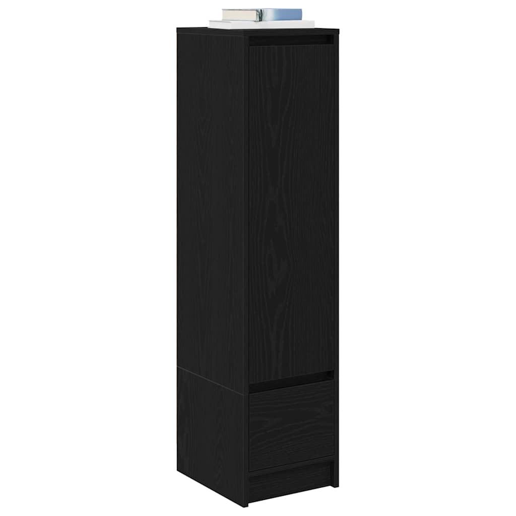 Highboard In Black Oak Look 29.5 X 34 X 119.5 Cm Engineered Wood