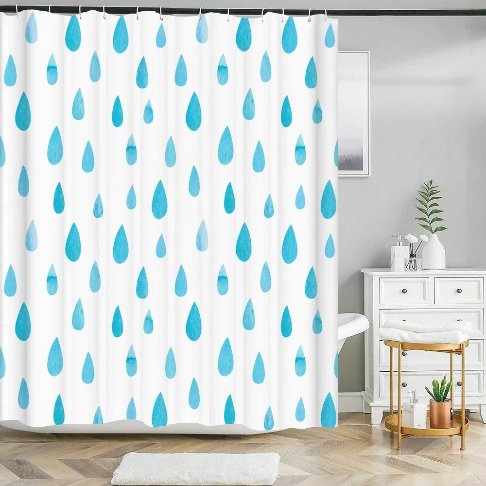 Modern Simple Mosaic Shower Curtain Waterproof Bath Curtains with 12 Hooks for Bathroom Home Decoration Polyester Fabric Screen