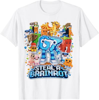 Six Seven 67 Steal A Brainrot Meme Funny Gifts for Kids Boys Girls TShirt Fashion Women Men Italian Brainrot Clothing