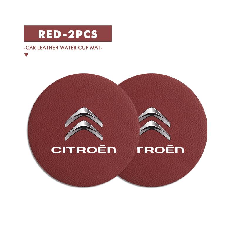 

2Pcs Car Coaster Water Cup Holder Pad Non-Slip Mat Accessories For Citroen Grand Berlingo Jumper Celysee Xsara Picasso Aircross