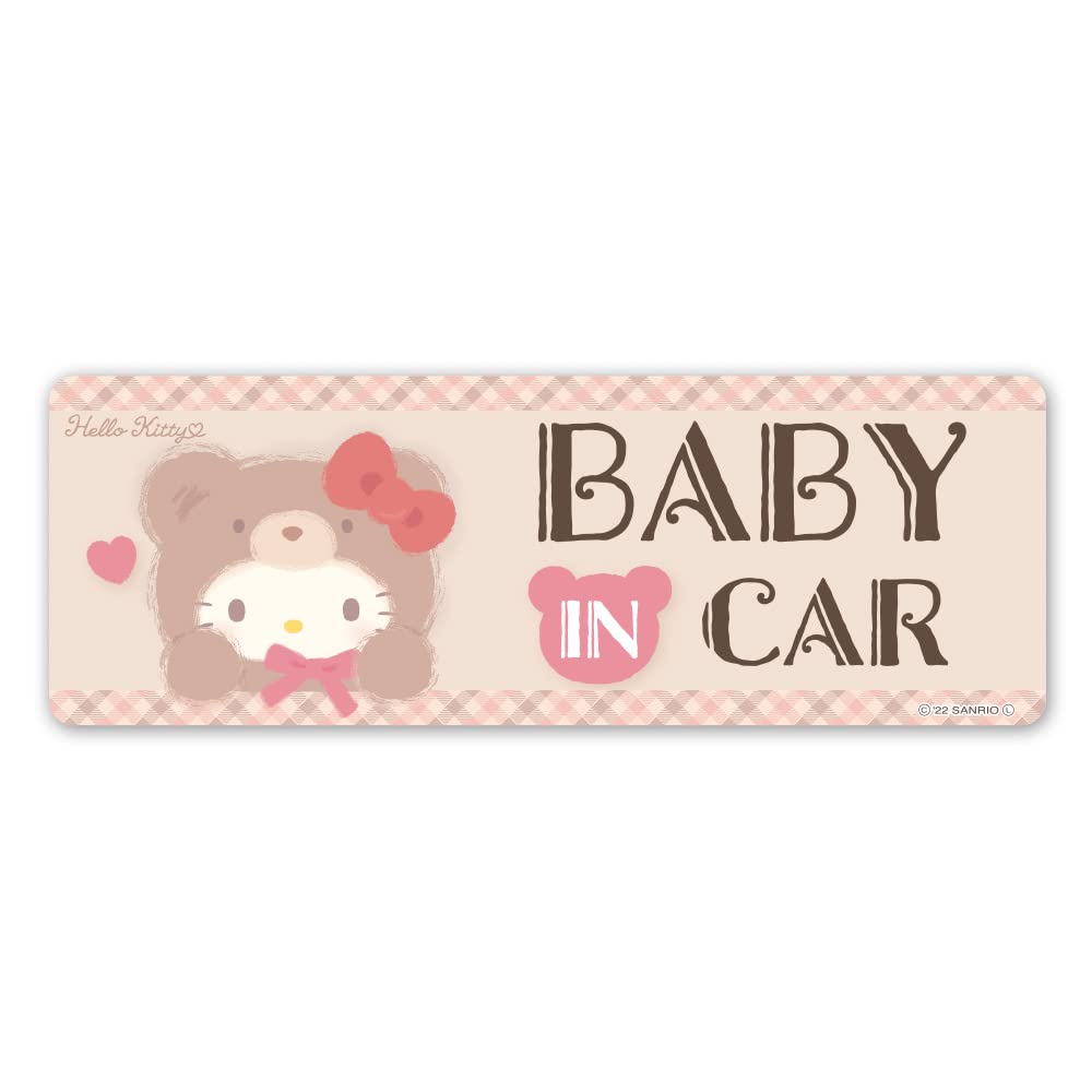 

Hello Kitty Kigurumi Bear Car Magnet Sticker Slim Type Baby Incarnation One size розовый