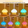 Cute Mushroom USB Humidifier, 7 Color Changing LED Night Light Mini Ultrasonic Mist Humidifier, Quiet Desktop Air Moisturizer for Bedroom Office