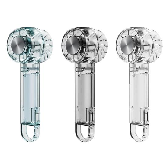 Yousheng Transparent Handheld Fan 3 Speed Adjustable USB Rechargeable Summer Cooling Fan Portable Travel Outdoor Mini Personal Fan