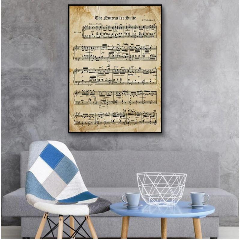 The Nutcracker Vintage Sheet Music Poster And Print Tchaikovsky Classical Piano Music Canvas Painting Wall Picture Home Decor