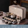 Pure titanium tea set, camping portable kung fu travel tea set, a complete set of housewarming gifts for elders and leaders