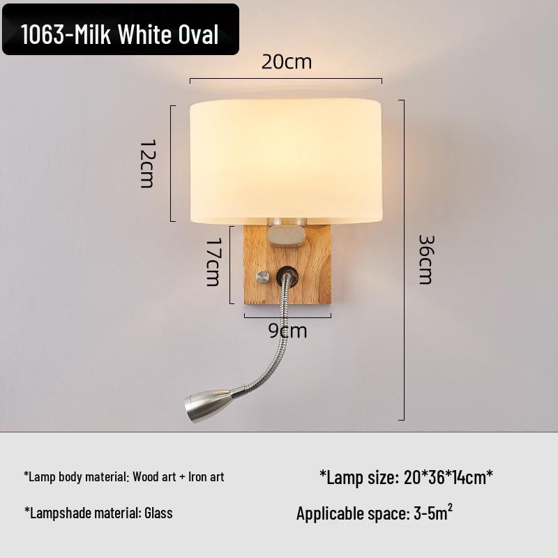European LED Wall Lamp: Wooden Craft Bedside Light for Hotel or Bedroom