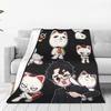Turbo Granny Cat Flannel Blankets Winter Soft Warm Throw Blanket for Girls Boys Bedroom Graphic Bedspread Sofa Bed Cover