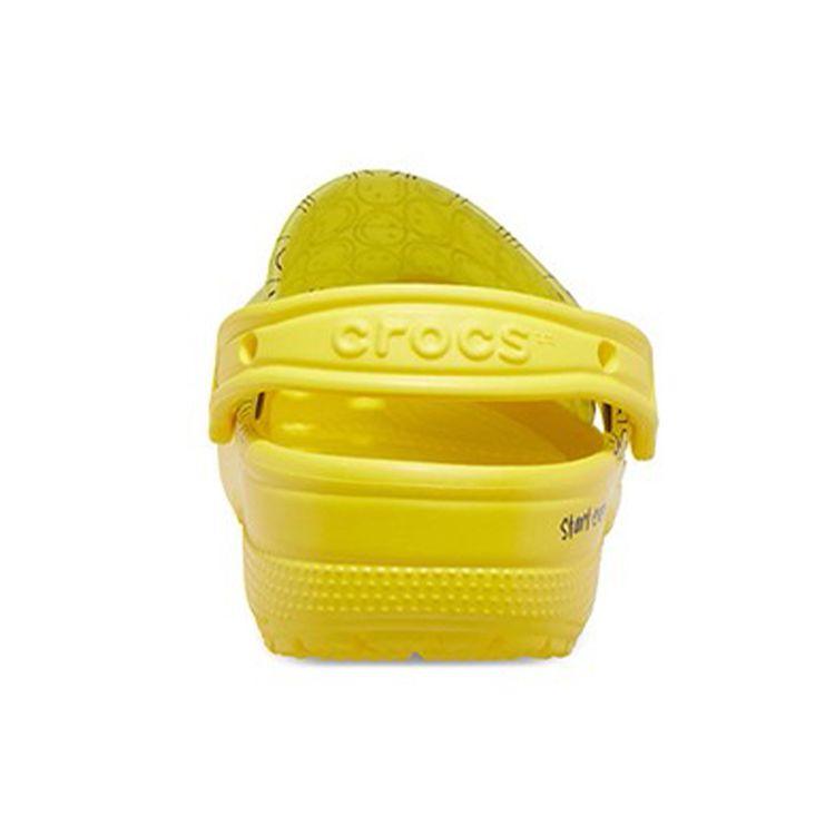 Crocs Smiley X  Smiley Face Pattern Beach Sandals Unisex Sandals Yellow 207213-90H