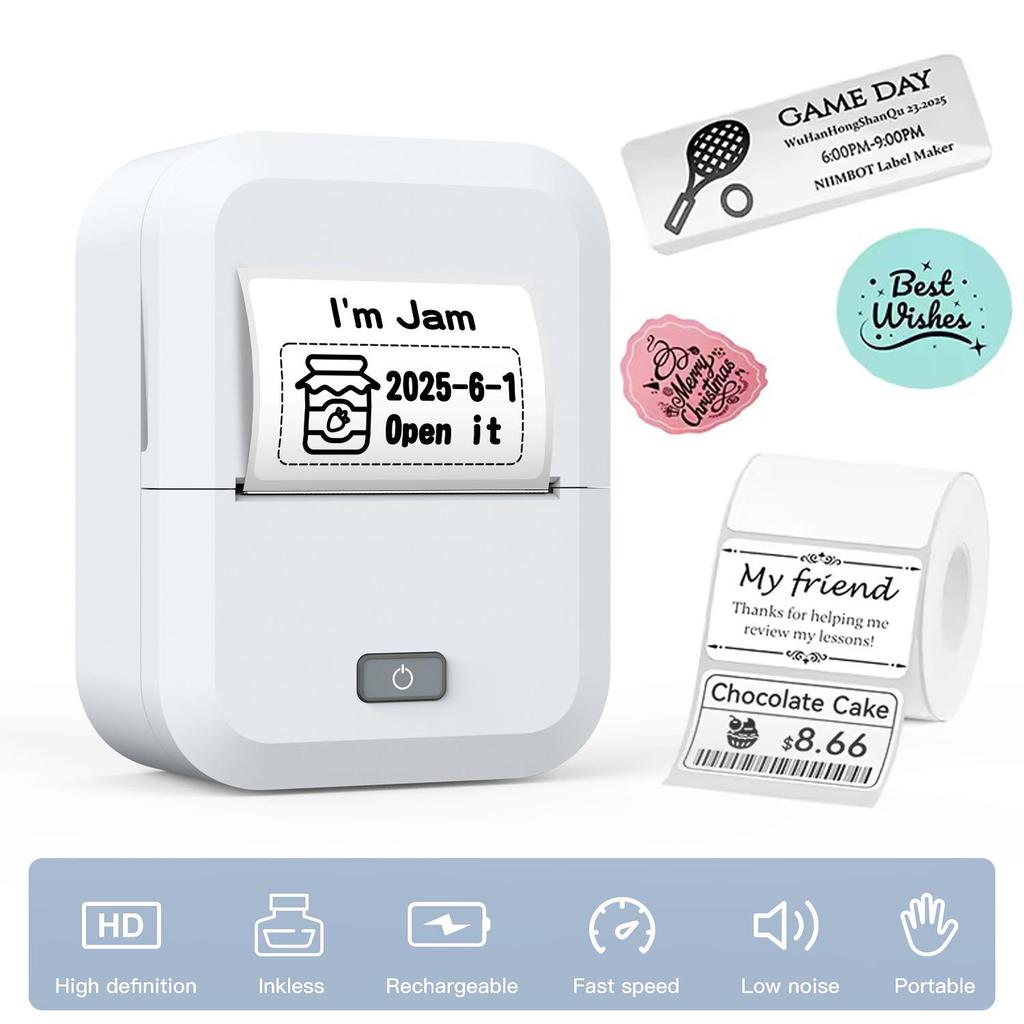 X2 Dual-Mode Inkless Thermal Label Printer for Computer & Mobile, Bluetooth QR Code Capable