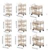 Multi Layer Clear Rolling Cosmetic Organizers Mobile Storage Cart For Bedroom Bathroom Makeup Essential
