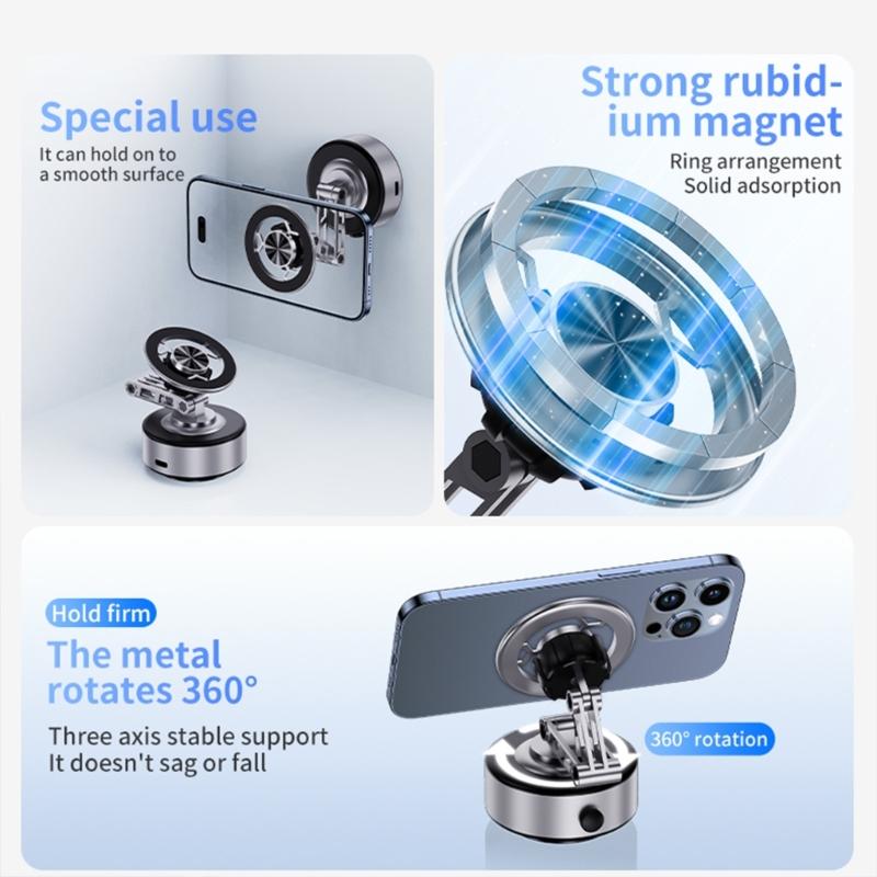 Car Mount Bracket Rack 360 Degree Rotation Nonslip Adjustable Windshield Dashboard Stand for Phone Navigation Travel Use