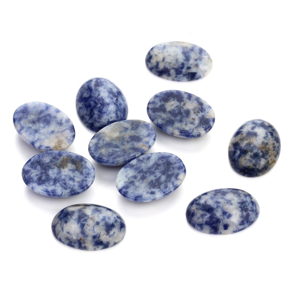 Natural Black Agate Stone Cabochon Tiger Eye Oval Spacers Beads For Handmade Ring Pendant Jewelry Finding Materials